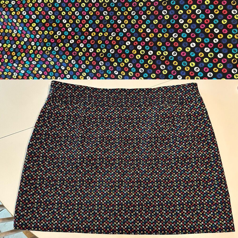 attyre Ladies sz 14 Tennis Golf Pickleball skort stretch pull on Colorful Pocket